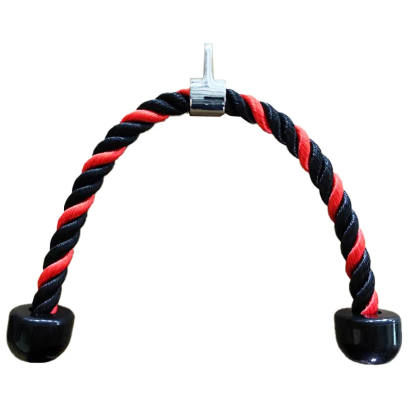 Double-Ended Polyester Fitness Rope with Grip for Triceps Trainer Gantry Press Exercise-Unisex Gym Equipment Accessory