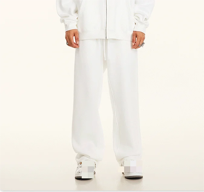 High Quality Blank Plus Size Men's Pants Solid Color Sports Suit Cotton Retro Casual Baggy Men's Jogging Pants Sweatpants