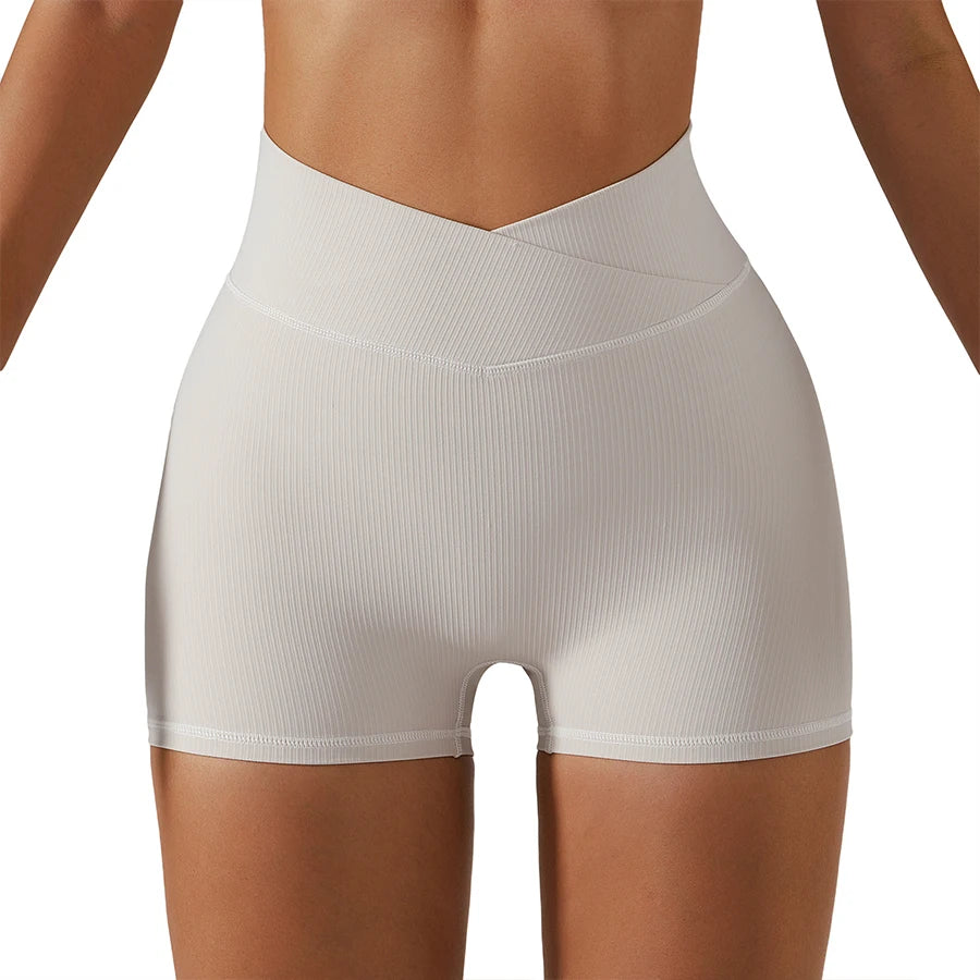 Zipper up Sports Bra Shorts Leggings Ribbed Yoga Set 4 Pieces Gym Fitness Workout Clothing Women Active Wear Sets