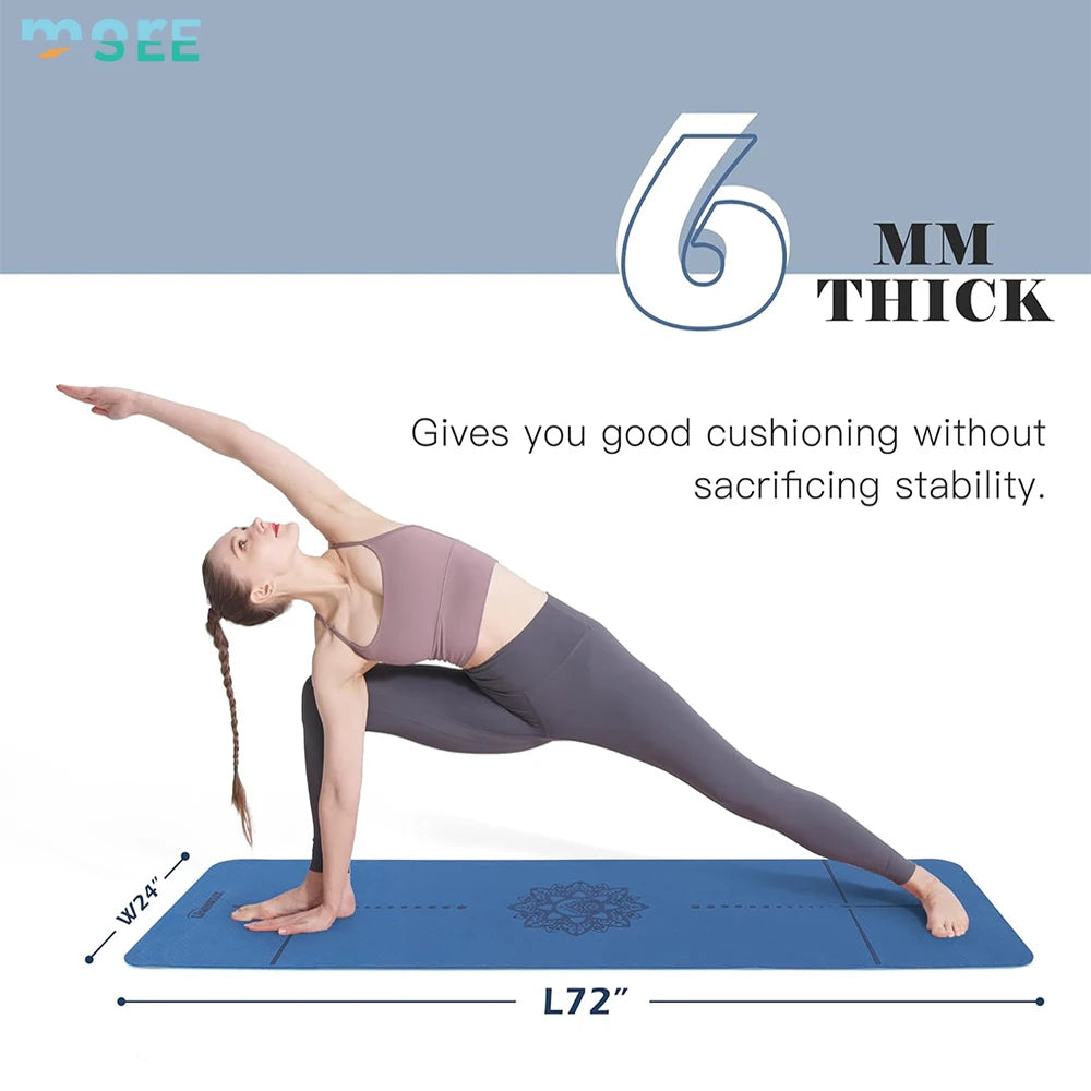 SeeMore Brand Women and Men Home Workout Non slip Yoga Mats with Strap Thick Yoga Mats