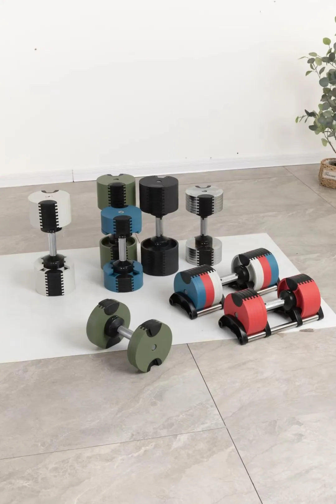 Adjustable Dumbbells Single 24kg  Adjustable Weight 1-Sec Fast Adjust Dumbbells Home Gym Workout Equipment for Men and Women