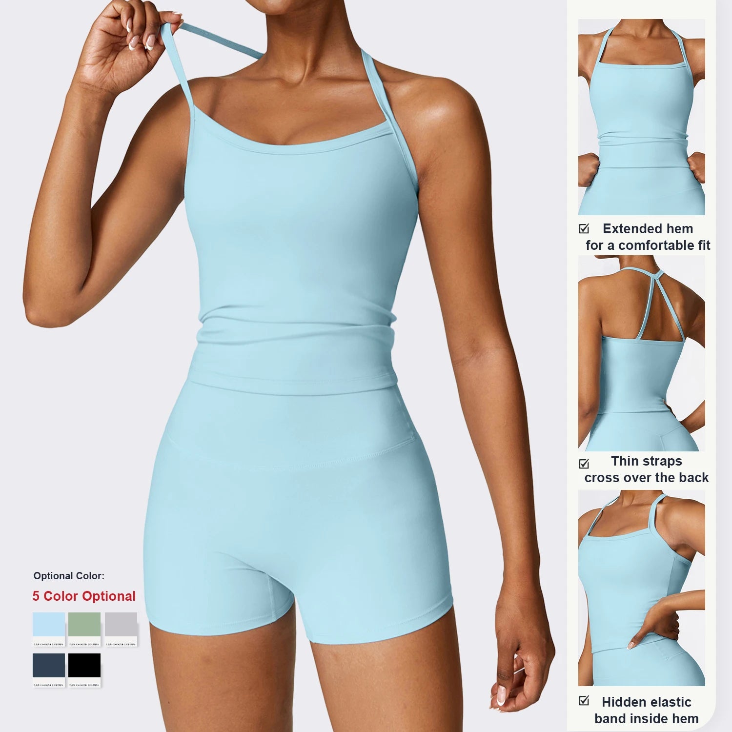New Women Gym Exercise Athletic Yoga Tops Sleeveless Activewear Singlet Workout Tank Tops Beauty Back Sports Shirts Running Vest