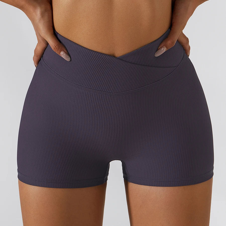Zipper up Sports Bra Shorts Leggings Ribbed Yoga Set 4 Pieces Gym Fitness Workout Clothing Women Active Wear Sets