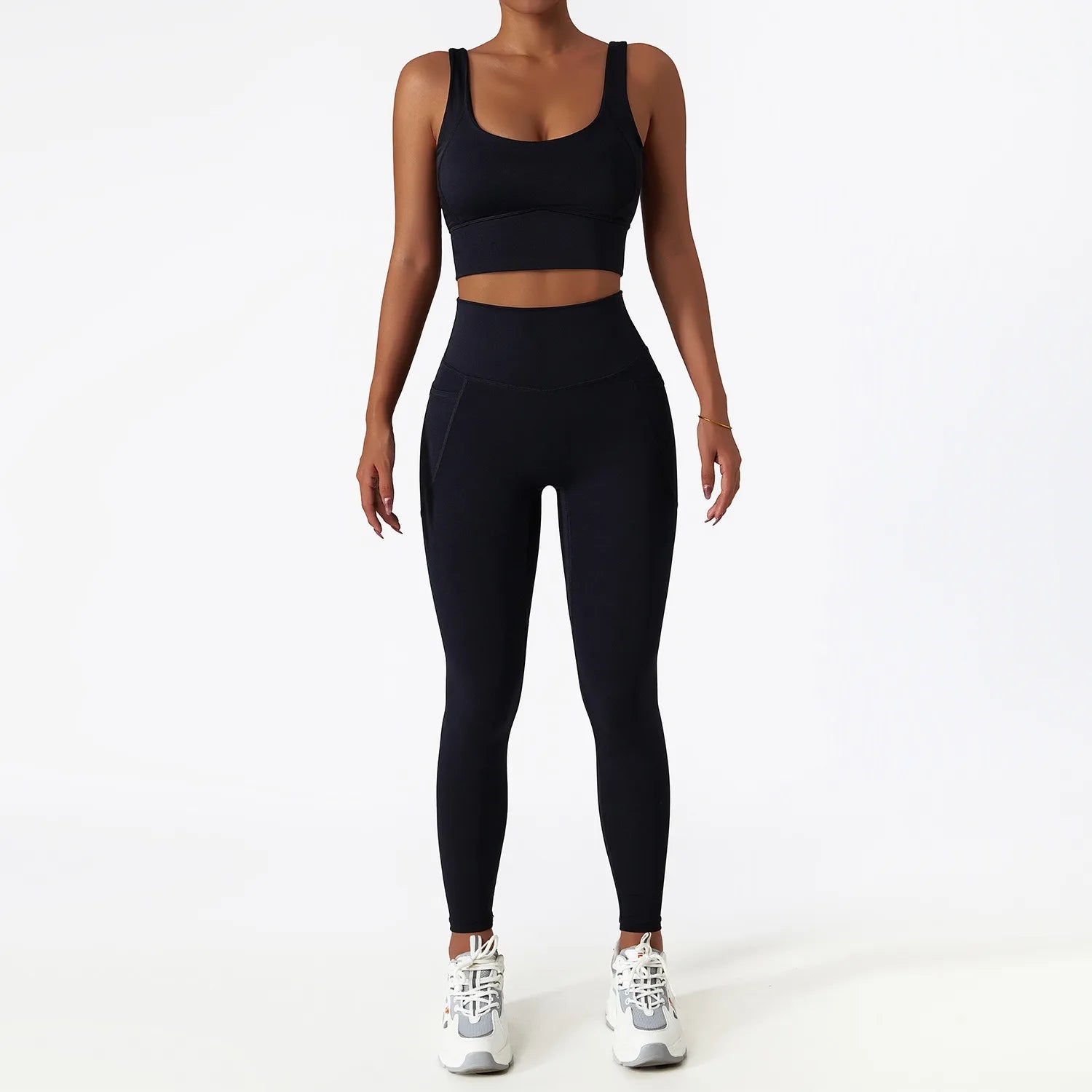 Custom logo Hot Sale 2 Piece Gym One Shoulder Sports Bra Shorts Leggings Yoga Pants Set Yoga Sets Fitness Women