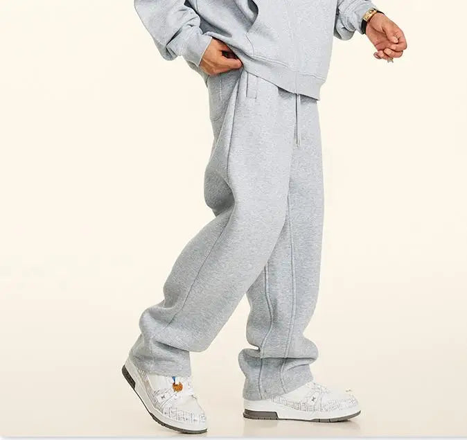 High Quality Blank Plus Size Men's Pants Solid Color Sports Suit Cotton Retro Casual Baggy Men's Jogging Pants Sweatpants