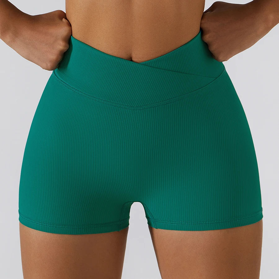Zipper up Sports Bra Shorts Leggings Ribbed Yoga Set 4 Pieces Gym Fitness Workout Clothing Women Active Wear Sets