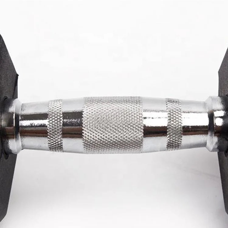 High Quality Gym Hex Dumbbells Rubber Encased Solid Weights Sets Rubber Hexagon Dumbbells Set