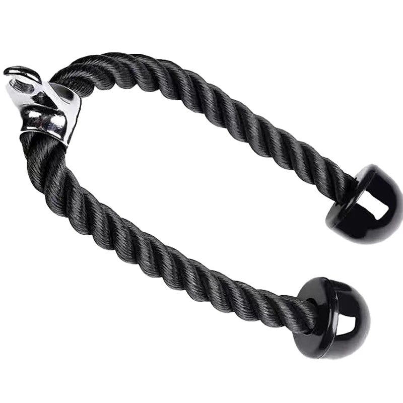 Double-Ended Polyester Fitness Rope with Grip for Triceps Trainer Gantry Press Exercise-Unisex Gym Equipment Accessory