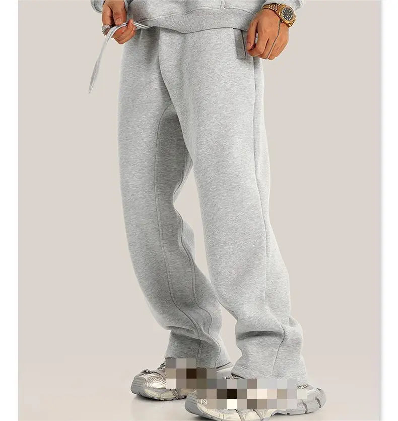 High Quality Blank Plus Size Men's Pants Solid Color Sports Suit Cotton Retro Casual Baggy Men's Jogging Pants Sweatpants