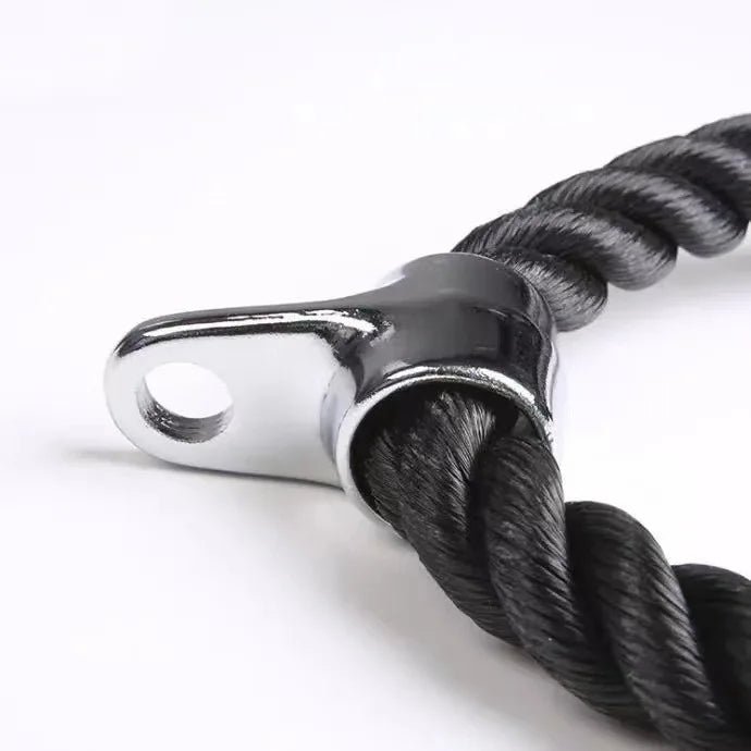 Double-Ended Polyester Fitness Rope with Grip for Triceps Trainer Gantry Press Exercise-Unisex Gym Equipment Accessory