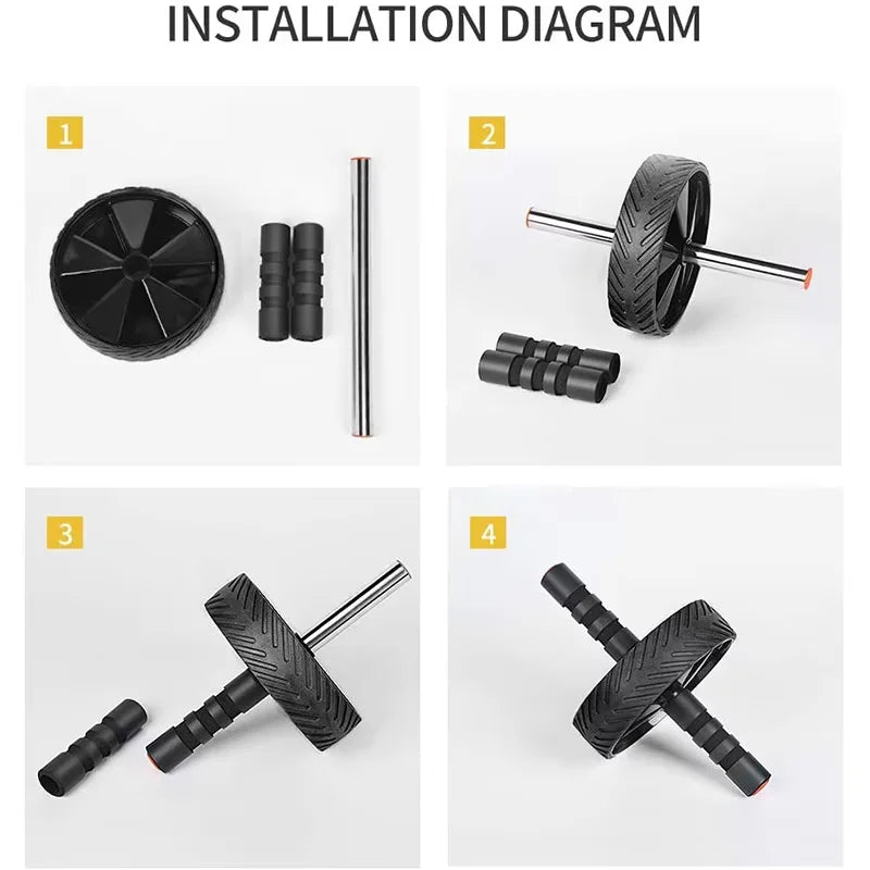Multifunctional  Home Gym  Fitness Exercise Hot Selling Basic Roller Workout  Ab  Wheel  for Muscle Building