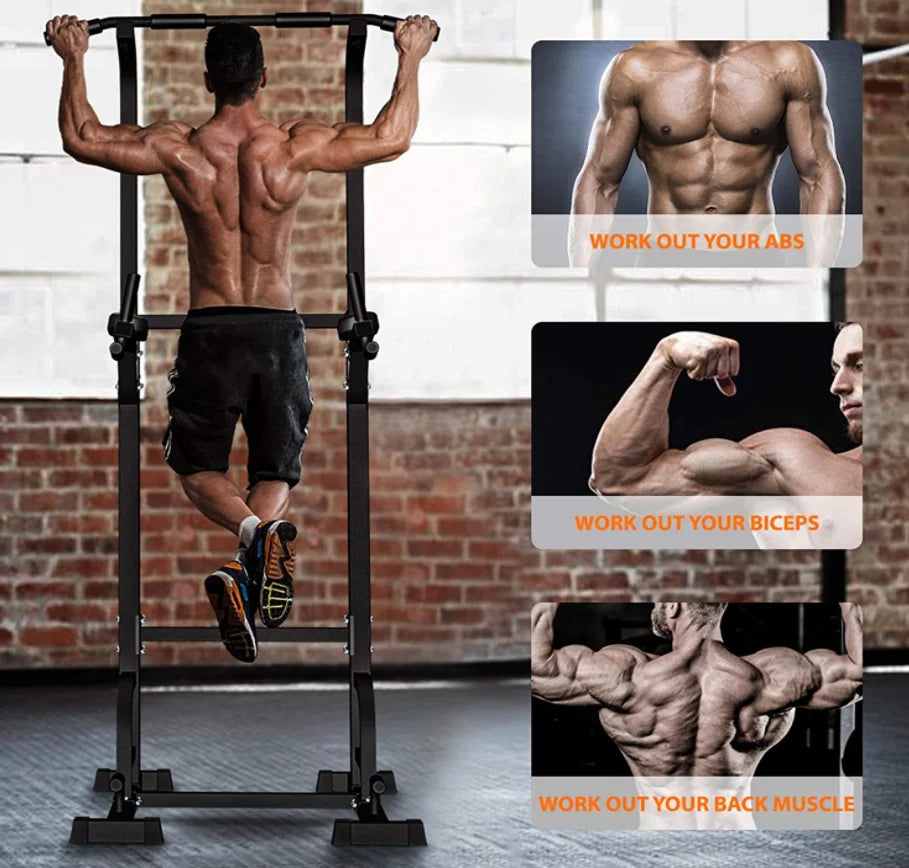 Home Gym Strength Training Workout Equipment Power Tower Dip Station Pull up Bar