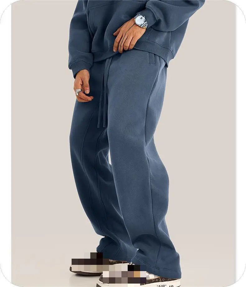 High Quality Blank Plus Size Men's Pants Solid Color Sports Suit Cotton Retro Casual Baggy Men's Jogging Pants Sweatpants