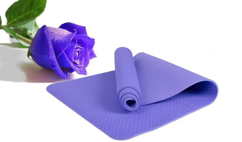 TPE Yoga Mats Custom Printed Eco Friendly New Pink Purple Black Green Waterproof Blue Body OEM Customized Logo Packing Opp