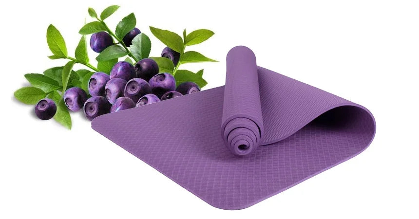 TPE Yoga Mats Custom Printed Eco Friendly New Pink Purple Black Green Waterproof Blue Body OEM Customized Logo Packing Opp