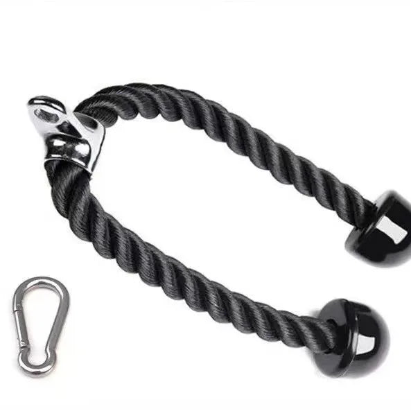 Double-Ended Polyester Fitness Rope with Grip for Triceps Trainer Gantry Press Exercise-Unisex Gym Equipment Accessory