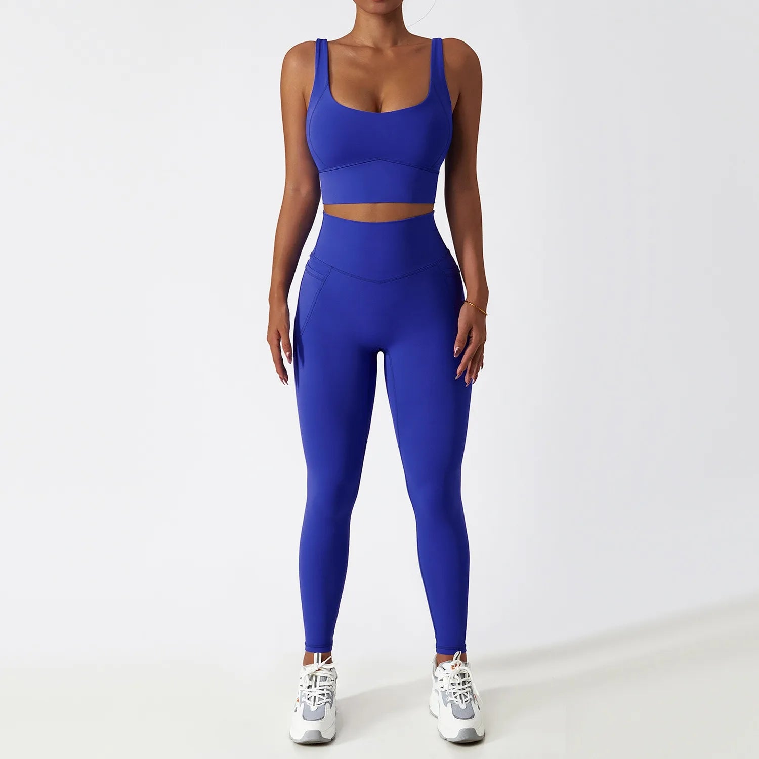 Custom logo Hot Sale 2 Piece Gym One Shoulder Sports Bra Shorts Leggings Yoga Pants Set Yoga Sets Fitness Women