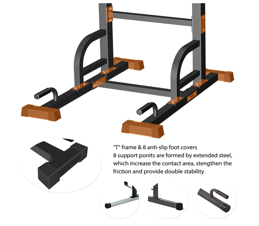 Home Gym Strength Training Workout Equipment Power Tower Dip Station Pull up Bar