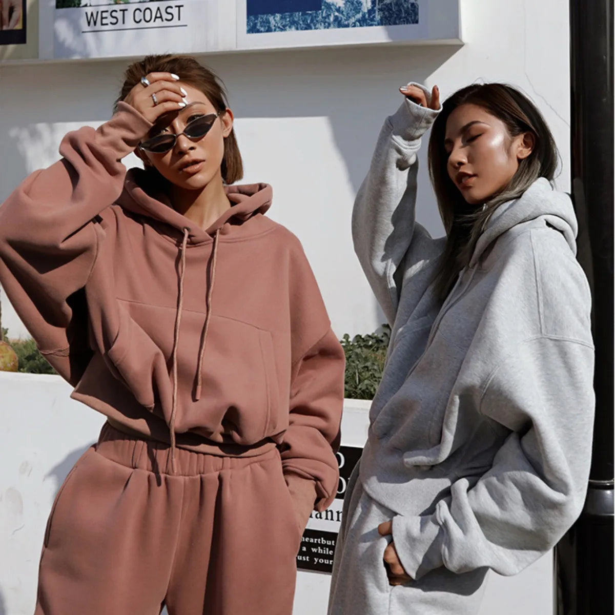 Casual Sports Gym Wear Hoodie Sweatshirt Sweat Pant Two Pieces Jogging Suits Sets Custom Women Tracksuit Sweatsuit Set