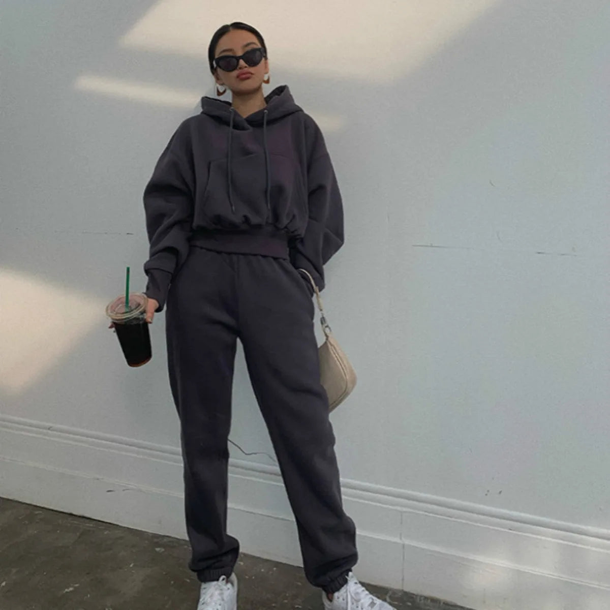 Casual Sports Gym Wear Hoodie Sweatshirt Sweat Pant Two Pieces Jogging Suits Sets Custom Women Tracksuit Sweatsuit Set