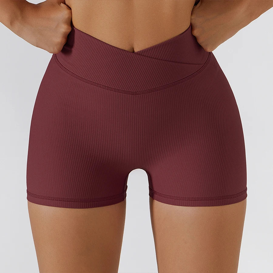 Zipper up Sports Bra Shorts Leggings Ribbed Yoga Set 4 Pieces Gym Fitness Workout Clothing Women Active Wear Sets