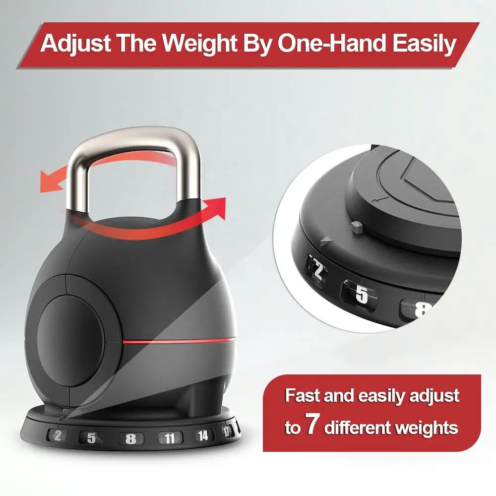7 in 1Kettlebells 20kg  Adjustable Kettlebell Grip for Dumbbel, Custom Logo OEM  7 in 1 Kettlebell With Adjustable Weights 20Kg