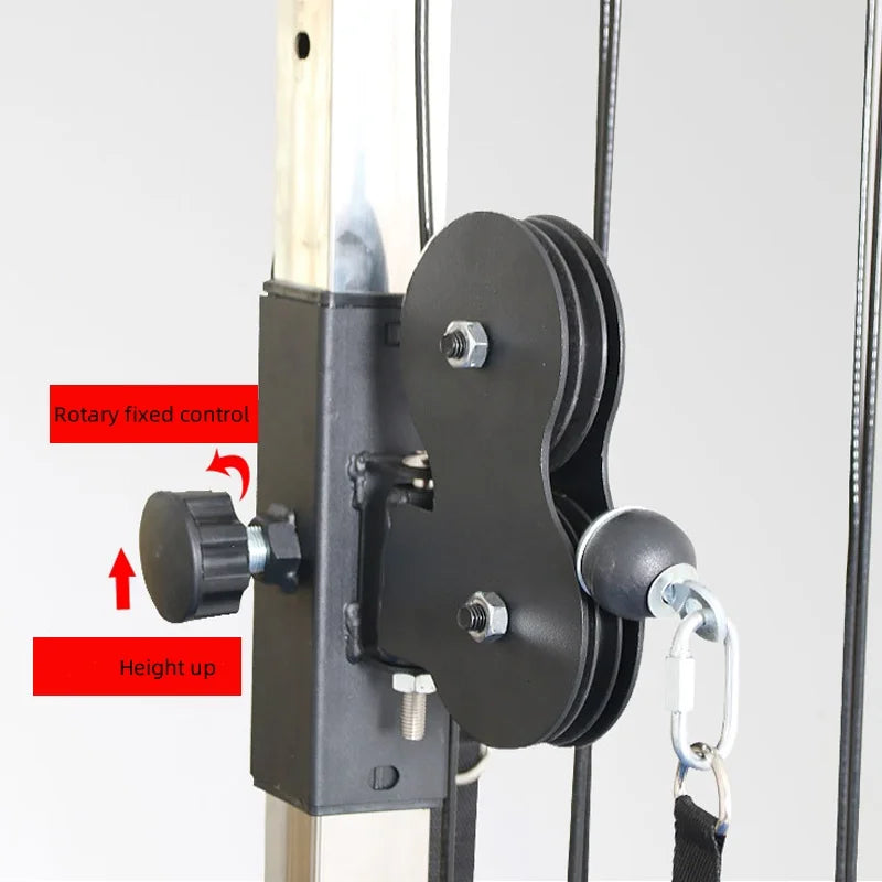 Multi-Function Home Gym Machine Wall-Mounted Cable Crossover Pulley for Lat Pull Down Row Essential Fitness Station