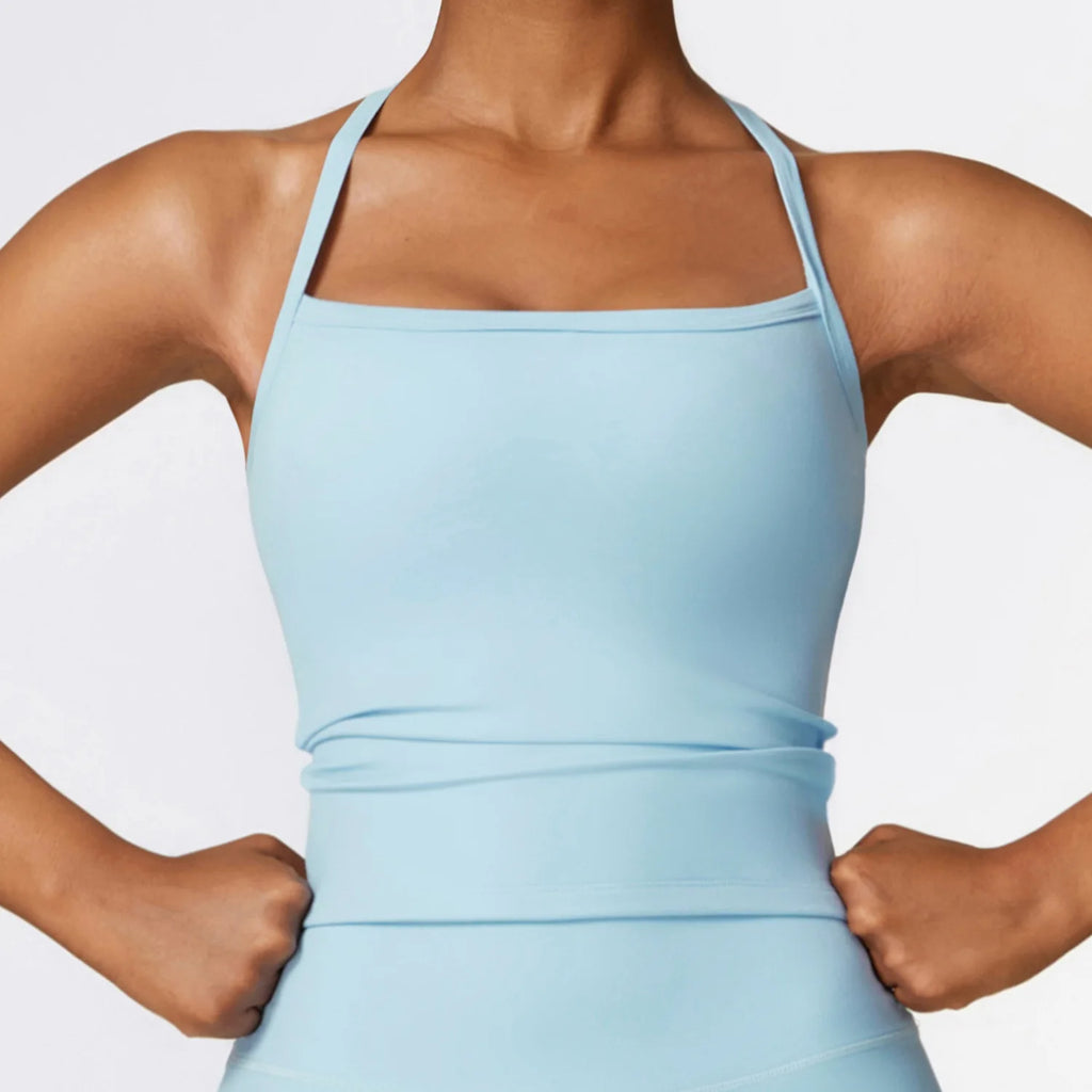 New Women Gym Exercise Athletic Yoga Tops Sleeveless Activewear Singlet Workout Tank Tops Beauty Back Sports Shirts Running Vest